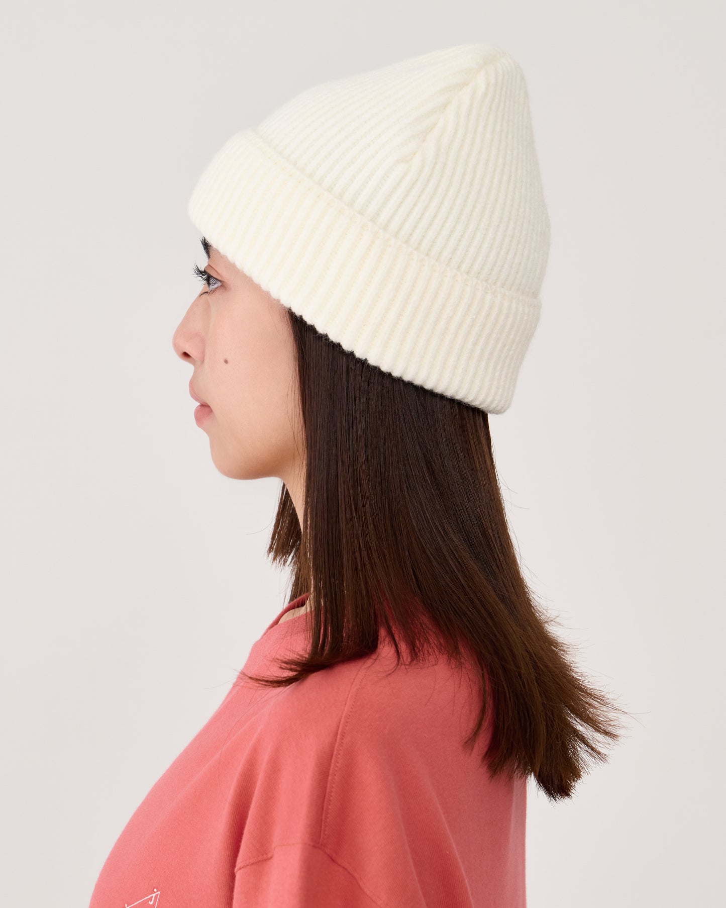 knit beanie / ivory