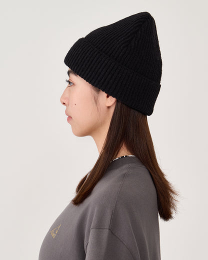 knit beanie/black