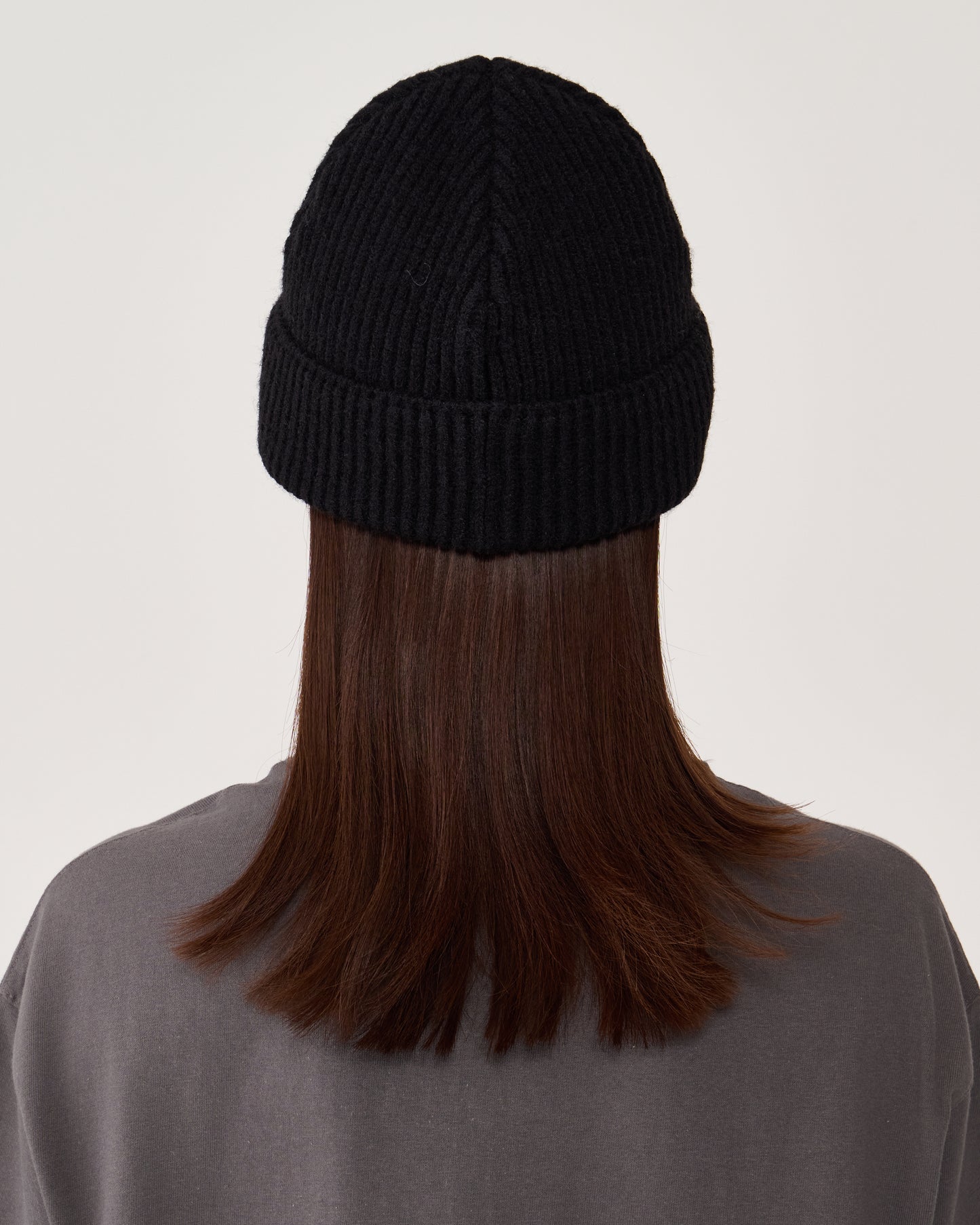 knit beanie/black