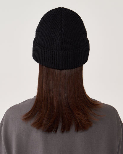 knit beanie/black