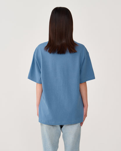 T-shirt / denim blue