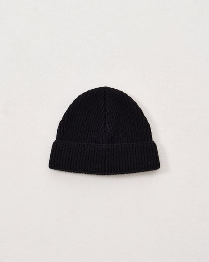 knit beanie/black