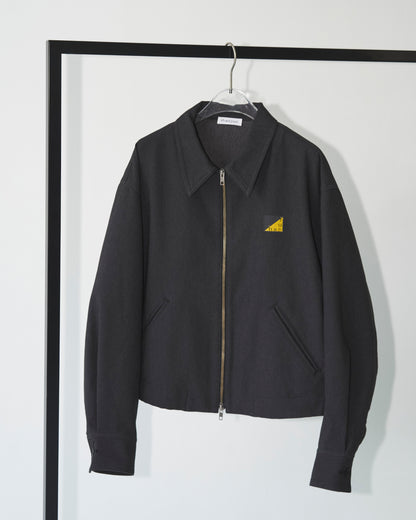 vintage-finish blouson / black